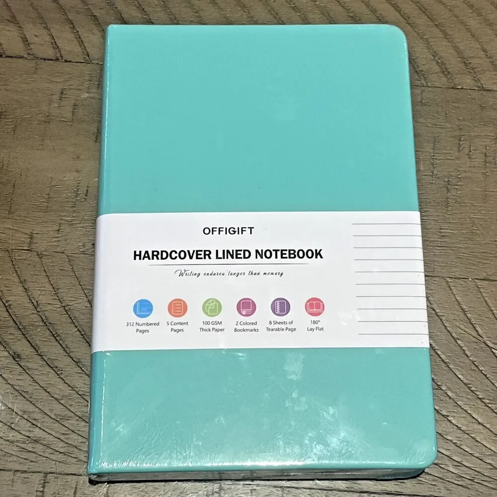 Lined Notebook 312 Numbered Pages Hardcover Leather Journal CHOOSE COLOR